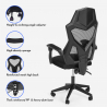 Atmungsaktiver ergonomischer Gaming-Stuhl mit futuristischem Design Gordian Dark