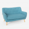 Lounge-Set Sessel und 2-Sitzer-Sofa skandinavisches Design Holz Stoff Algot Kosten