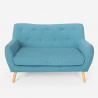Lounge-Set Sessel und 2-Sitzer-Sofa skandinavisches Design Holz Stoff Algot Kauf