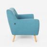 Lounge-Set Sessel und 2-Sitzer-Sofa skandinavisches Design Holz Stoff Algot 