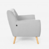 Lounge-Set Sessel und 2-Sitzer-Sofa skandinavisches Design Holz Stoff Algot 