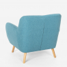 Lounge-Set Sessel und 2-Sitzer-Sofa skandinavisches Design Holz Stoff Algot 