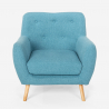 Lounge-Set Sessel und 2-Sitzer-Sofa skandinavisches Design Holz Stoff Algot 