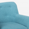 Lounge-Set Sessel und 2-Sitzer-Sofa skandinavisches Design Holz Stoff Algot 
