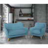 Lounge-Set Sessel und 2-Sitzer-Sofa skandinavisches Design Holz Stoff Algot Katalog
