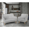 Lounge-Set Sessel und 2-Sitzer-Sofa skandinavisches Design Holz Stoff Algot Verkauf