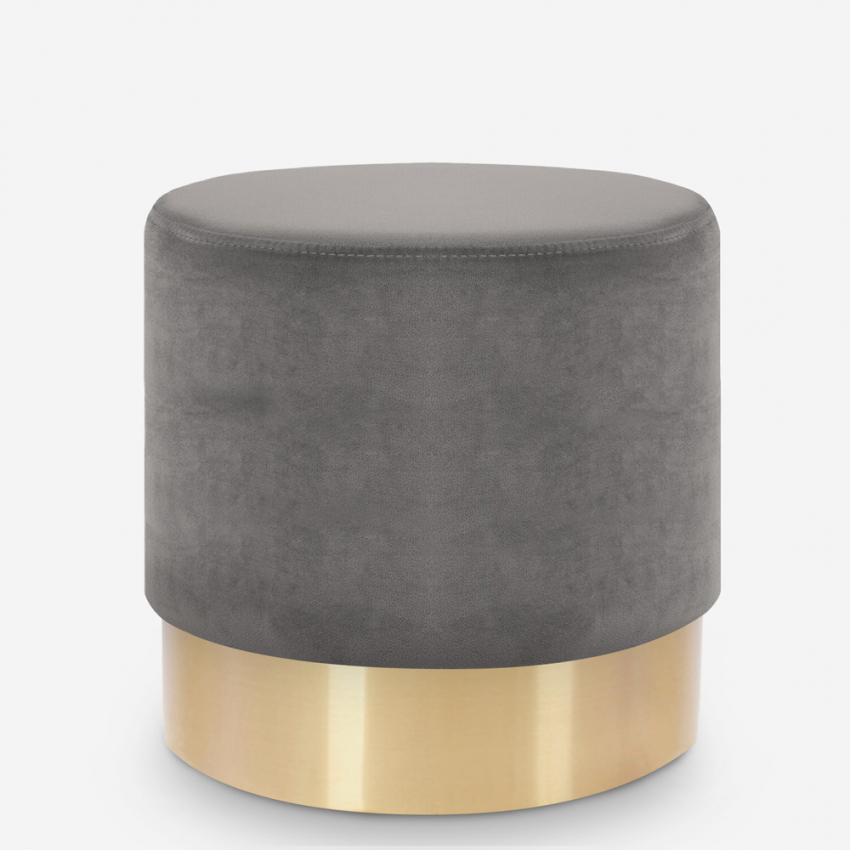  Rossetto: Pouf Fußhocker niedriger Hocker gepolstert rund Design Samt 
