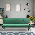 2-Sitzer Schlafsofa clic clac reclining design Samtstoff Probatus 