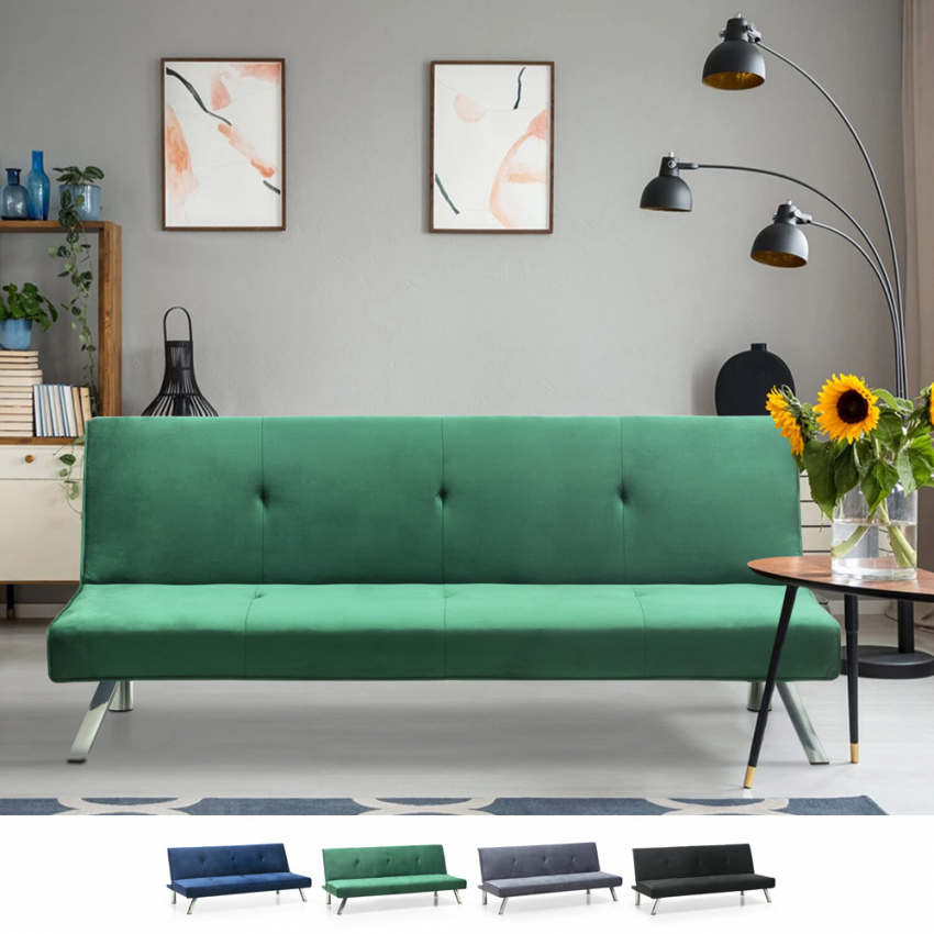 2-Sitzer Schlafsofa clic clac reclining design Samtstoff Probatus 2-Sitzer Schlafsofa clic clac reclining design Samtstoff Probatus