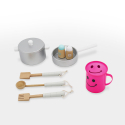 Kinderspielzeugküche aus Holz mit Töpfen, Zubehör und Geräuschen Chef Star Milk Auswahl