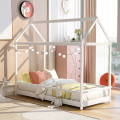 Montessori Kinderbett Hausbett aus Holz 80x160cm Husty Aktion