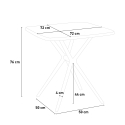 Tisch 70x70cm aus Polypropylen für Küche Garten Bar Restaurant Gang 70 Modell