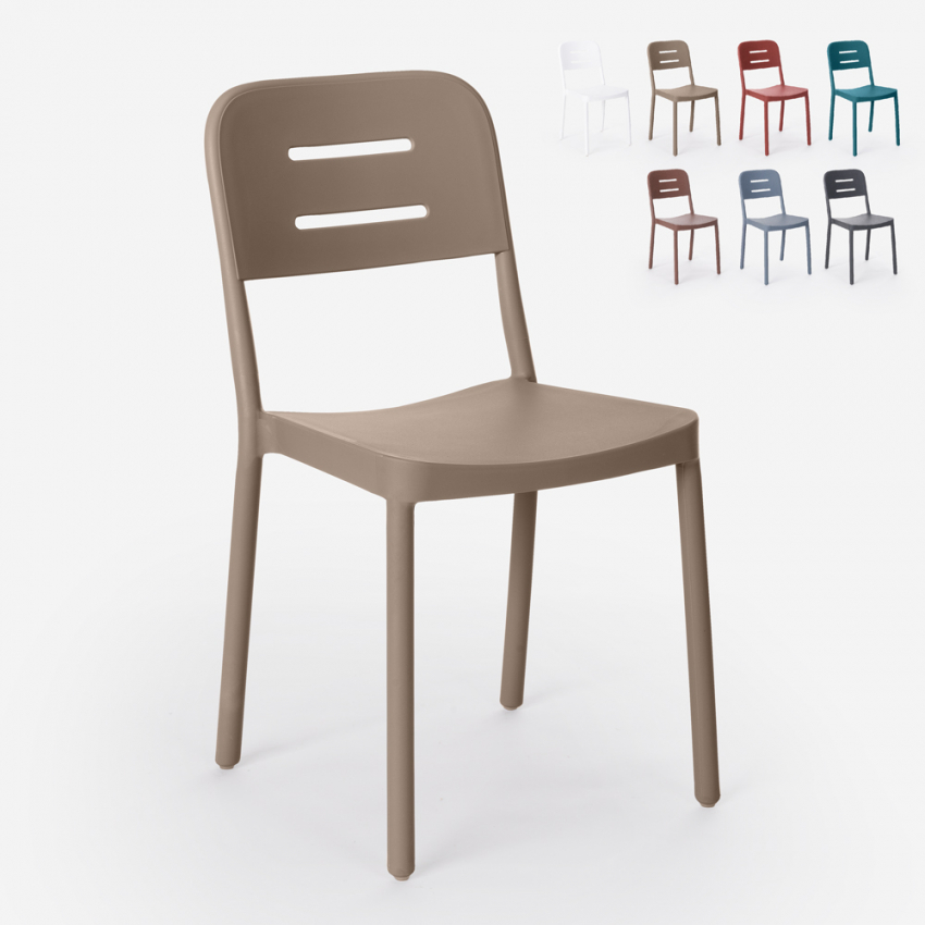 Stuhl aus Polypropylen in modernem Design für Küche Bar Restaurant Garten Mose Maße