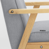 Vintage Skandinavischen Retro-Design Holzsessel mit Hage Armlehnen 
