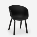Set 2 Design Stühle quadratischer Tisch schwarz 70x70cm Navan Black 