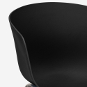 Set 2 Design Stühle quadratischer Tisch schwarz 70x70cm Navan Black 