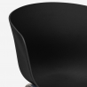 Set 2 Design Stühle quadratischer Tisch schwarz 70x70cm Navan Black 