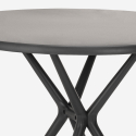 Set Schwarzer runder Design Tisch 80cm 2 Stühle Eskil Black 