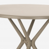 Set runder Design Tisch 80cm 2 Stühle beige Eskil 