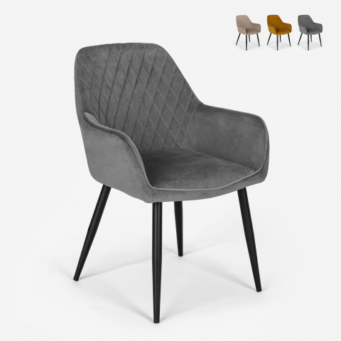 gepolsterter Sessel im Samt Design für Wohnzimmer Nirvana Aktion