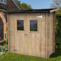 Gartenhaus aus Holz mit Werkzeugbox und Fenster Tür Hobby 198x98 Aktion