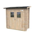 Gartenhaus aus Holz mit Werkzeugbox und Fenster Tür Hobby 198x98 Angebot