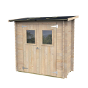 Holzwerkzeugkasten und Gartenhaus mit Fenstertür Hobby 198x98 Angebot