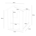 Holz-Gartenhaus für Werkzeuge mit Tür und Fenster Hobby 146x146 Sales