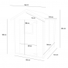 Holz-Gartenhaus für Werkzeuge mit Tür und Fenster Hobby 146x146 Sales