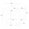 Garten- und Geräteschuppen aus Holz Hobby 198x198 PD Sales
