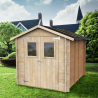 Gerätehaus aus Holz mit Doppeltür für Gartenwerkzeuge, Modell Hobby 198x248 PD Aktion