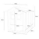 Gerätehaus aus Holz mit Doppeltür für Gartenwerkzeuge, Modell Hobby 198x248 PD Sales