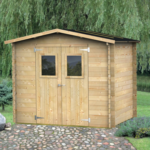 Gartenhaus aus Holz für Werkzeuge DoppelTür Hobby 248x198 Aktion