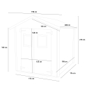 Gartenhaus mit Doppeltür aus Holz für Werkzeuge Roby 198x198 Sales