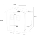 Holz-Gartenhaus mit Doppeltür Opera 215x180 Sales