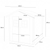 Holz-Gartenhaus mit Doppeltür Opera 215x180 Sales