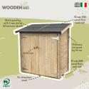 Gartenhaus aus Holz Ambrogio 155x85 Nature, anlehnbar für Gartengeräte Verkauf
