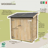 Gartenhaus aus Holz Ambrogio 155x85 Nature, anlehnbar für Gartengeräte Verkauf