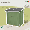 Holzgerätehaus Anbau Garten Ambrogio 155x85 Eco Verkauf