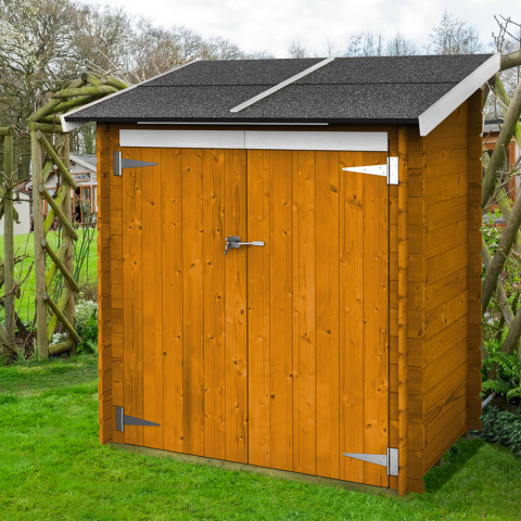 Anlehnhaus Holzgerätehaus für Gartenwerkzeuge Ambrogio 155x85 Sunset Aktion