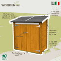 Anlehnhaus Holzgerätehaus für Gartenwerkzeuge Ambrogio 155x85 Sunset Verkauf