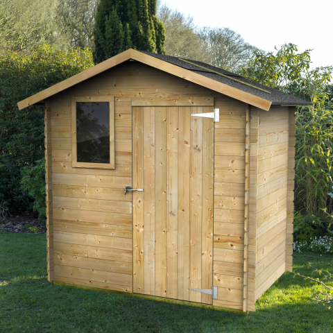 Gartenhaus aus Holz Geräteschuppen mit Fenster Livia 198x130 Nature Aktion