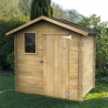 Gartenhaus aus Holz Geräteschuppen mit Fenster Livia 198x130 Nature Aktion