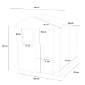 Gartenhaus aus Holz Geräteschuppen mit Fenster Livia 198x130 Nature Sales