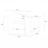 Gartenhaus aus Holz für Gartengeräte Box Opera 300x250 Sales