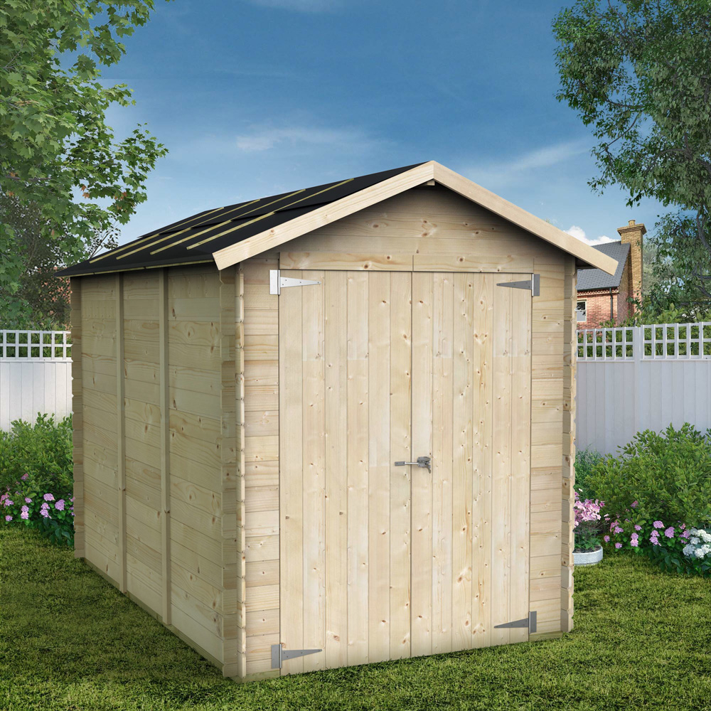 Werkzeugbox und Gartenhaus aus naturbelassenem Holz Fiamma 178x273