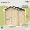 Werkzeugbox und Gartenhaus aus naturbelassenem Holz Fiamma 178x273 Verkauf