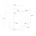 Werkzeugbox und Gartenhaus aus naturbelassenem Holz Fiamma 178x273 Sales