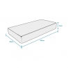 Einzelmatratze anatomisch für Kinder Memory Foam 16 cm 80x160 Easy Comfort M Lagerbestand