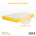 Quadratische und eine halbe Matratze 120x190 Memory Foam 23 cm anatomische orthopädische Comfort M Verkauf